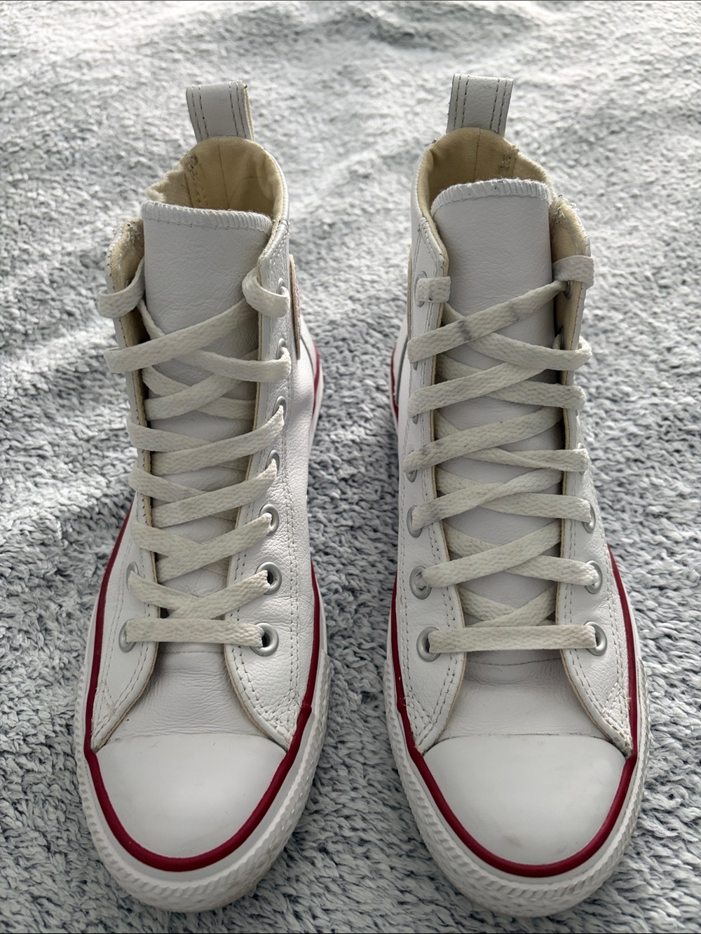 Converse White High-Top LEATHER All Star Sneaker - White